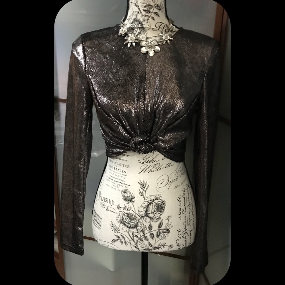 Sexy Metallic Crop Top by Hommage from Losangeles